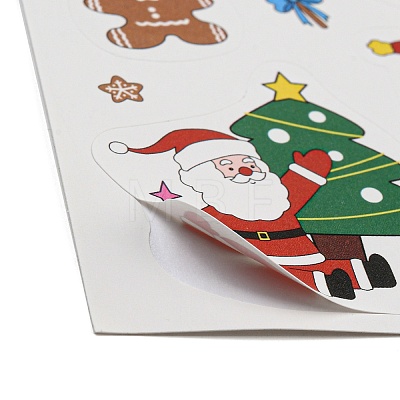 Christmas Theme Paper Sticker AJEW-Q151-02D-1