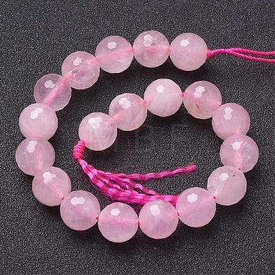 Natural Rose Quartz Beads Strands G-G099-F10mm-15-1