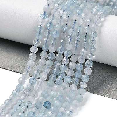 Natural Aquamarine Beads Strands G-F509-02-4mm-1