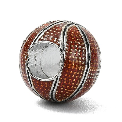 Basketball Alloy Enamel Beads FIND-G113-05AS-1