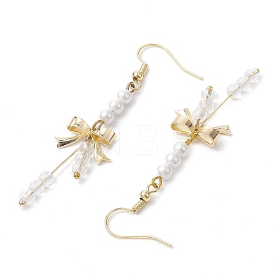 Shell Pearl Dangle Earrings EJEW-JE05980-1
