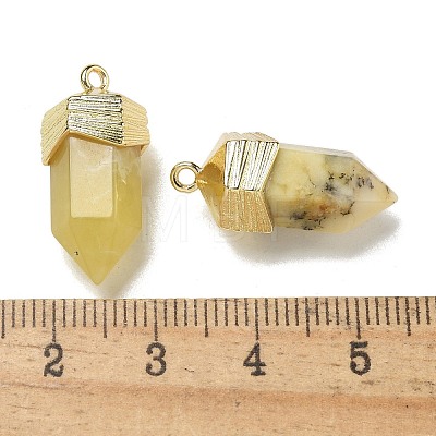 Natural Yellow Opal Faceted Pendants G-G181-03G-06-1