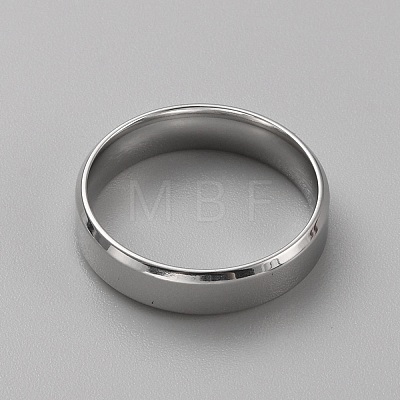 Stainless Steel Simple Plain Band Ring for Men Women RJEW-WH0015-04F-1
