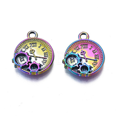 Rack Plating Rainbow Color Alloy Pendants PALLOY-S180-323-1