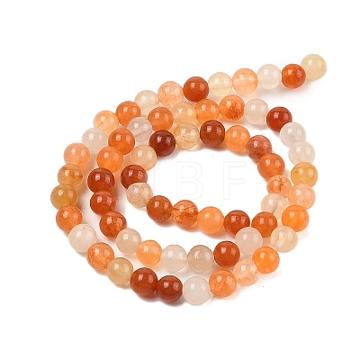 Natural Golden Silk Jade Beads Strands G-N344-01B-01-1