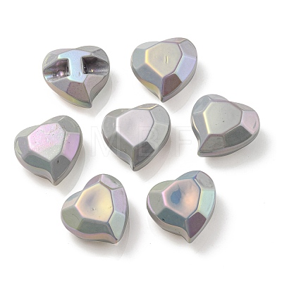 UV Plating Rainbow Iridescent Acrylic Beads OACR-P010-03F-1