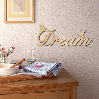 Laser Cut Unfinished Basswood Wall Decoration WOOD-WH0113-109-1