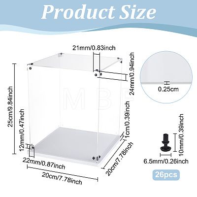 Transparent Acrylic Minifigures Display Case ODIS-WH0043-92A-1