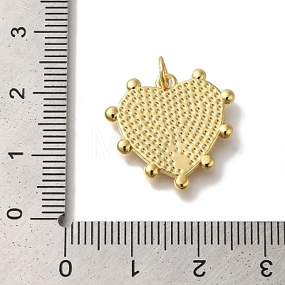 Rack Plating Brass Pave Shell Pendants KK-U019-20G-1