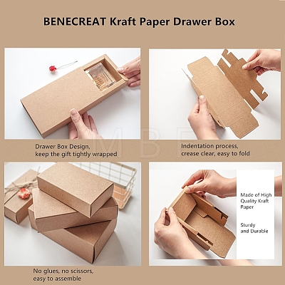 Kraft Paper Folding Box CON-WH0010-01F-C-1