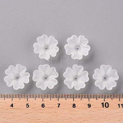 Transparent Frosted Acrylic Bead Caps MACR-S371-04A-701-1