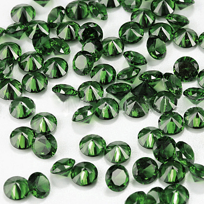 Diamond Shaped Cubic Zirconia Pointed Back Cabochons ZIRC-R004-6mm-08-1