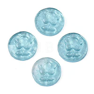 Spray Painted Transparent Resin Cabochons CRES-S302-64-A02-1