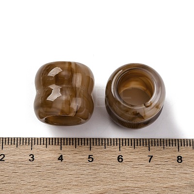 Two Tone Opaque Acrylic Beads OACR-Z025-01A-1