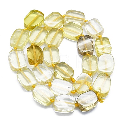 Natural Lemon Quartz Beads Strands G-K245-J03-B01-1