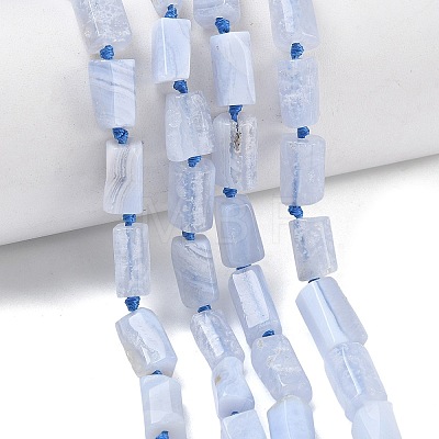 Natural Blue Lace Agate Beads Strands G-C270-K21-1