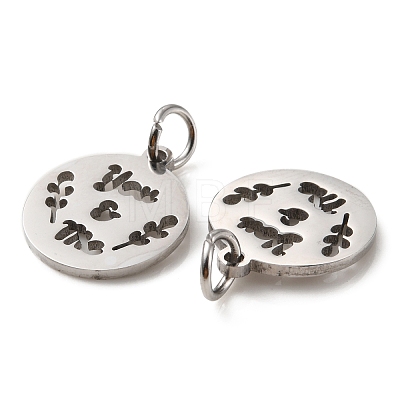 Non-Tarnish 304 Stainless Steel Charms STAS-D050-07P-13-1