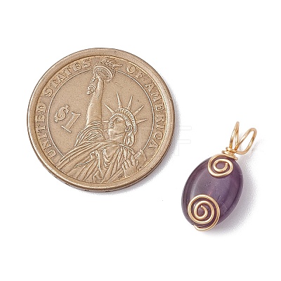 Gemstone Pendants PALLOY-JF03073-1