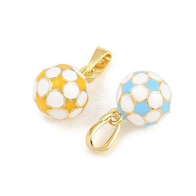 Brass Enamel Charm KK-CBADB87-08G-1