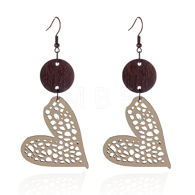Iron Wood Dangle Earrings FS-WG274A8-03-1