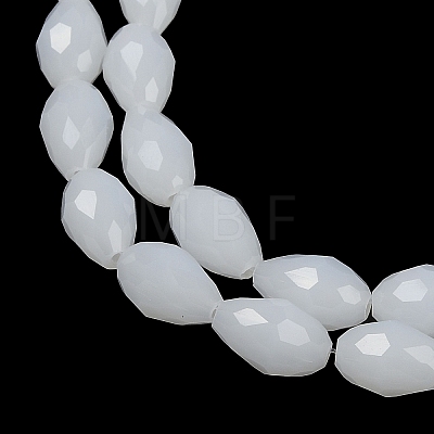 Electroplate Imitation Jade Glass Beads Strands GLAA-N005-J10mm-D03-1