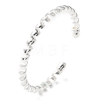 Electrophoresis Iron Cuff Bangles for Women BJEW-M057-03P-1