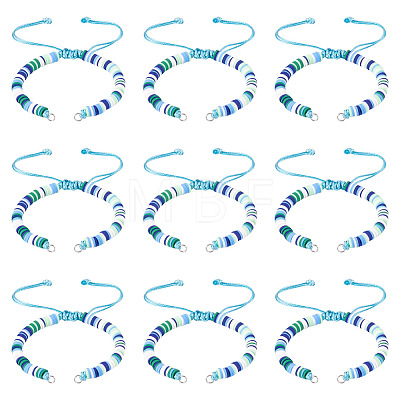Handmade Polymer Clay Heishi Bead Bracelet Making AJEW-TAC00080-1