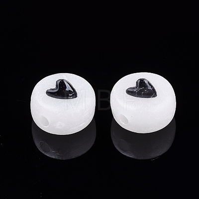 Luminous White Acrylic Beads MACR-SZ0001-43-1
