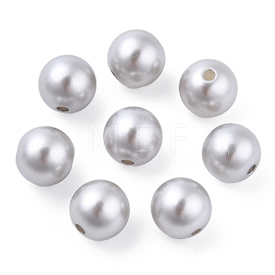 Spray Painted ABS Plastic Imitation Pearl Beads OACR-T015-05C-03-1