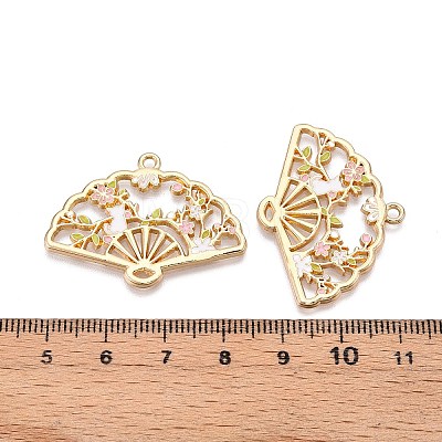 Rack Plating Alloy Enamel Pendants ENAM-N056-406A-1