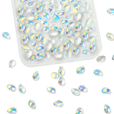 100Pcs Electroplate Glass Beads EGLA-YW0005-27F-1