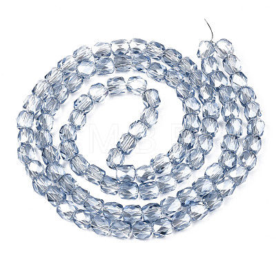 Electroplate Transparent Glass Beads Strands EGLA-N002-13-B02-1