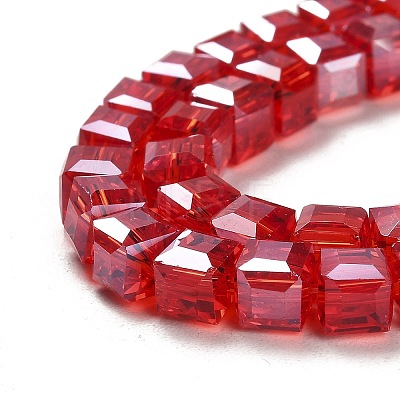 Electroplate Glass Beads Strands EGLA-D018-6x6mm-27-1