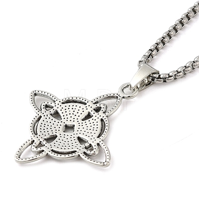 201 Stainless Steel Pendant Necklaces NJEW-G118-02AS-1