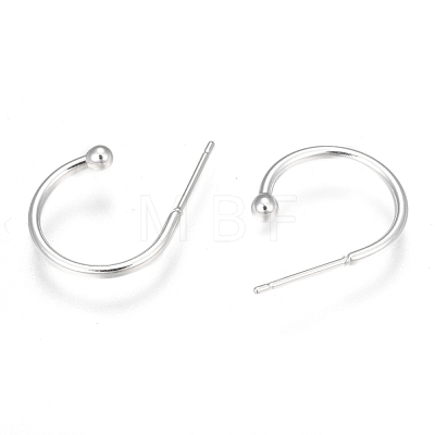 304 Stainless Steel Earring Hooks STAS-K211-01S-A-1