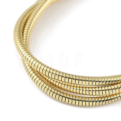 304 Stainless Steel 3-Strand Round Snake Chain Bracelets for Women BJEW-C071-03G-1
