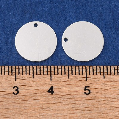 925 Sterling Silver Blank Flat Round Charms STER-F057-01S-02-1