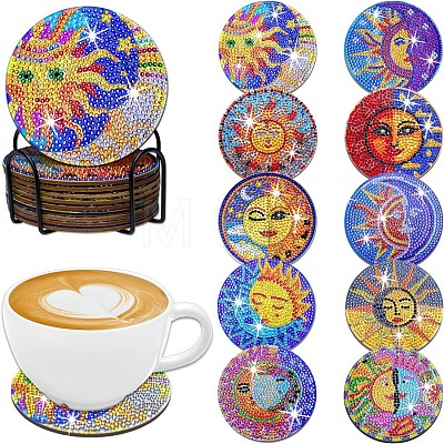 DIY 5D Diamond Painting Sun Cup Mat Kits PW-WGCF35D-01-1