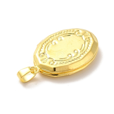 Rack Plating Brass Locket Pendants KK-I688-06G-1