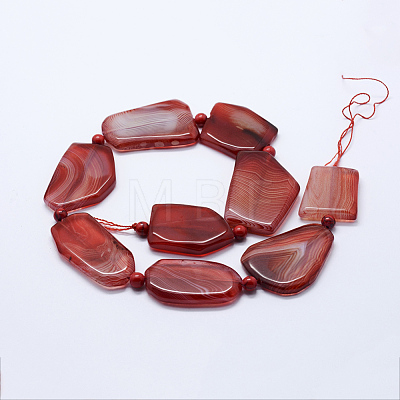Natural Agate Beads Strands G-E438-01-1