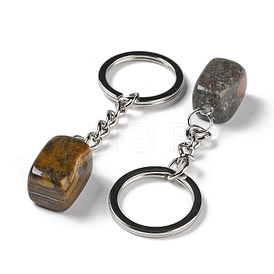 Natural Tiger Eye Pendant Keychain KEYC-D021-01P-01-1