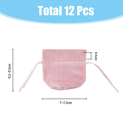 Velvet Jewelry Bags with Drawstring & Plastic Imitation Pearl TP-HY0001-09-1