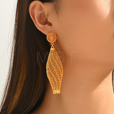 Vintage Filigree Mesh Lantern Alloy Stud Earrings OB4843-1