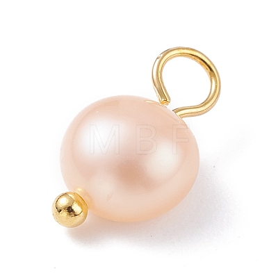 Natural Cultured Freshwater Pearl Charms X-PALLOY-JF01098-02-1