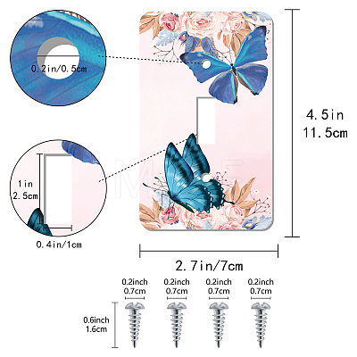 CREATCABIN 2Pcs Acrylic Light Switch Plate Outlet Covers DIY-CN0001-93F-1