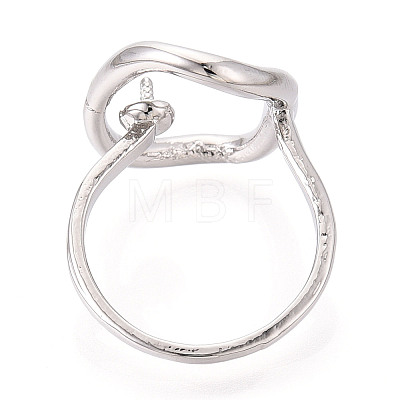 Oval Brass Cup Peg Ring Settings KK-N274-38P-1