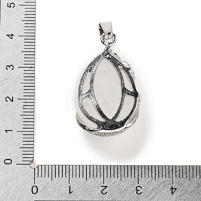 Natural Quartz Crystal Teardrop Pendants G-G112-03P-04-1