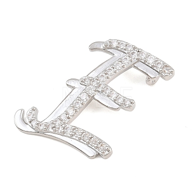 Brass Micro Pave Clear Cubic Zirconia Pendants CU-CBA8481-01P-E-1