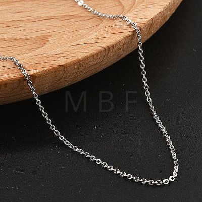 Brass Rolo Chains Necklaces for Women NJEW-D302-45P-1