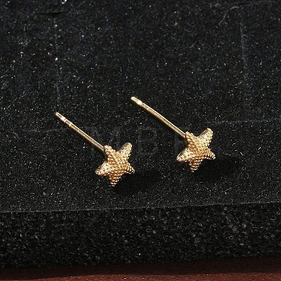 Brass Stud Earrings for Women EJEW-F403-03G-1